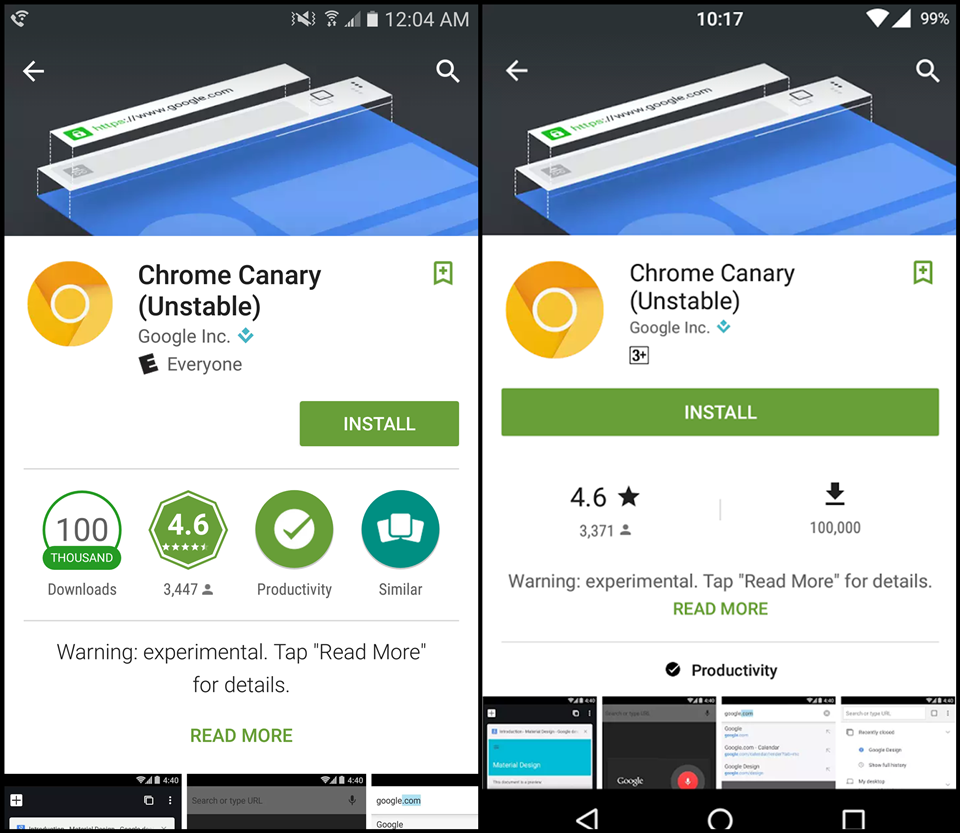 Giao diện mới của Play Store Giao diện mới của Play Store