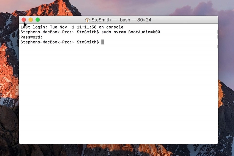 Bật lại nhạc khởi động trên Macbook Pro 2016
