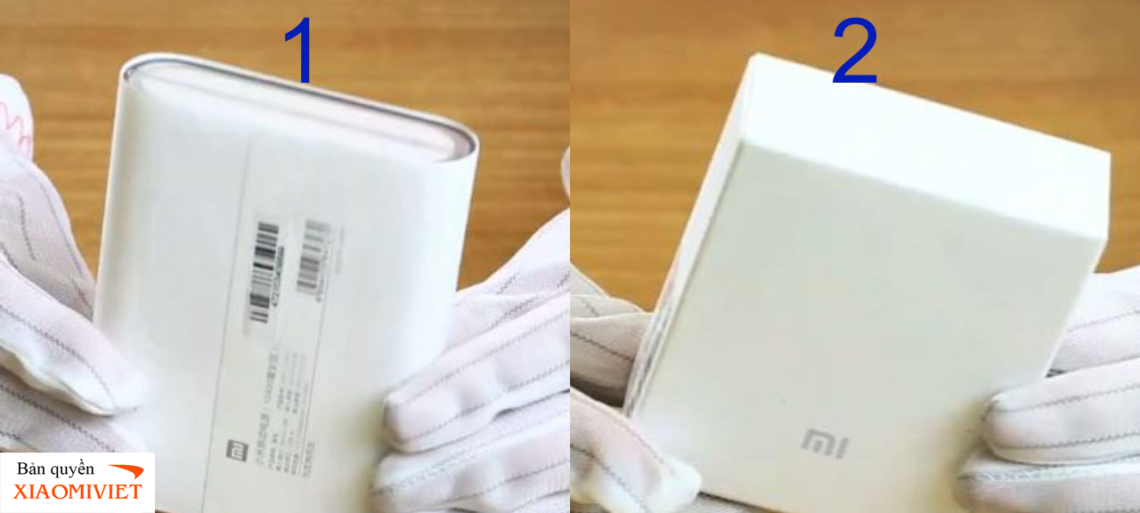 Bao bì của sạc dự phòng Xiaomi chính hãng