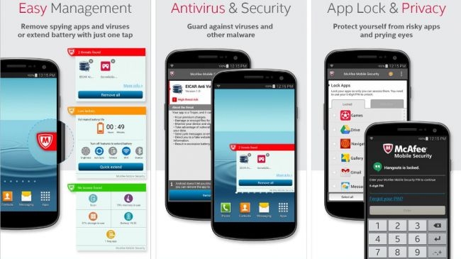 Phần mềm quét viruts trên điện thoại: McAfee Security & Power Booster Free Phần mềm quét viruts trên điện thoại: McAfee Security & Power Booster Free