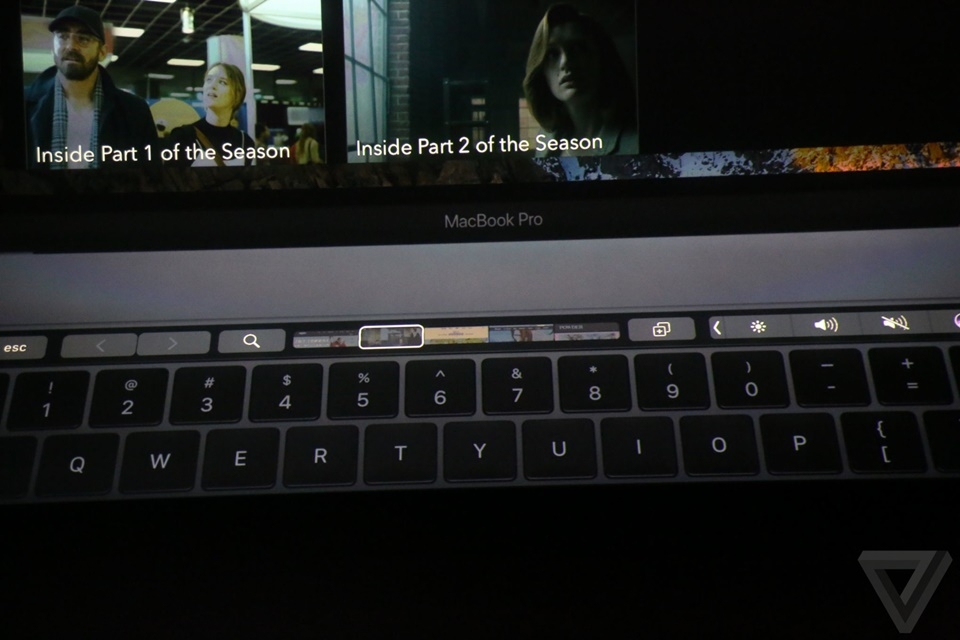 Touch Bar của Macbook Pro mới 16