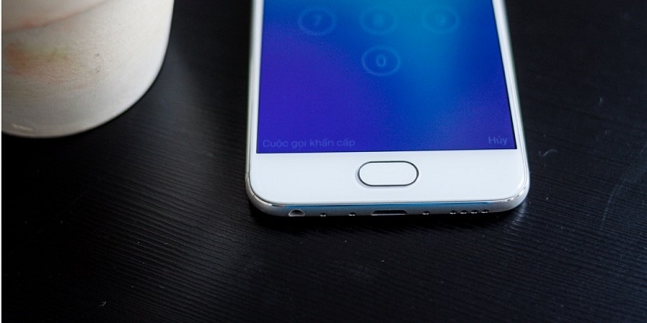 Phím home của Meizu tích hợp cảm biến vân tay, phím back, phím khóa màn hình
