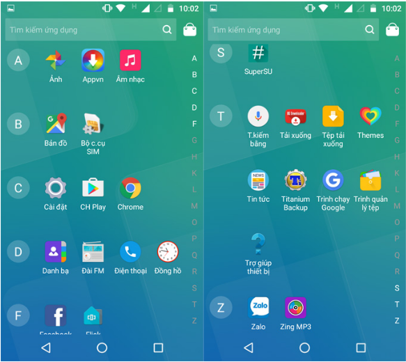 Giao diện thuần Việt Cyber Laucher: mượt, đẹp.
