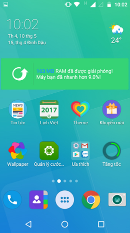 Giao diện thuần Việt Cyber Laucher: mượt, đẹp.