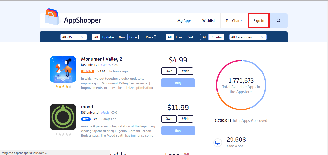 Ứng dụng AppShopper: theo dõi, tìm App free trên iOS