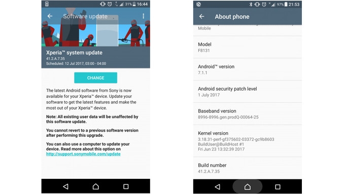 Cập nhật mới cho Xperia X Perfomance và Xperia XZ