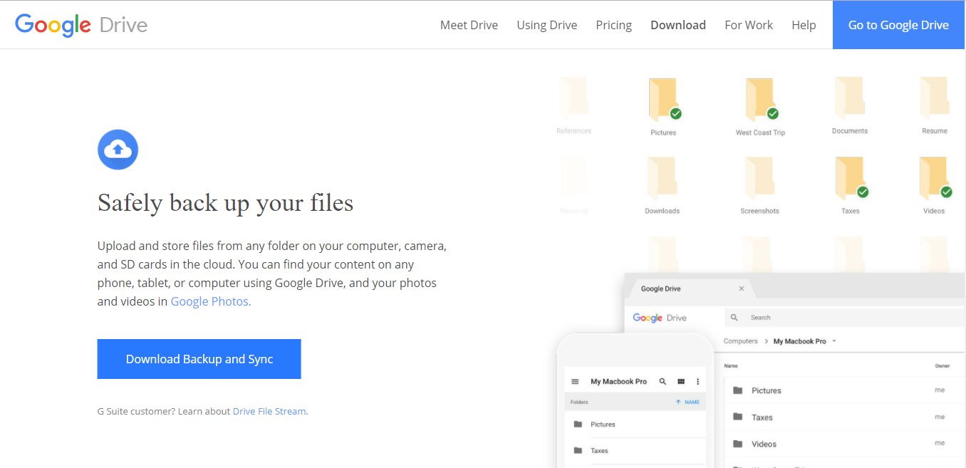 Ứng dụng sao lưu, đồng bộ máy tính với Google Drive