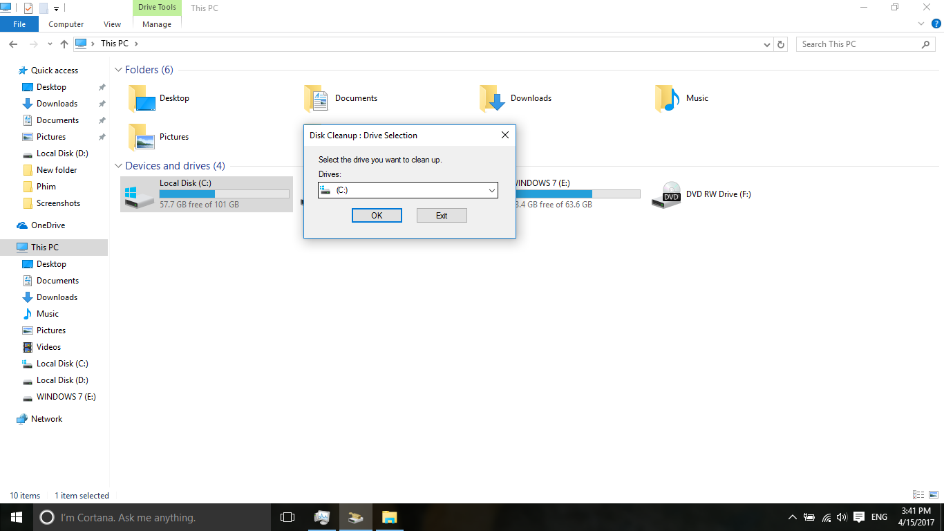 Hướng dẫn dọn dẹp ổ cứng sau cập nhật Creators Update