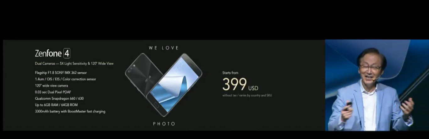 Cấu hình của bộ đôi Asus Zenfone 4 và Zenfone 4 Pro