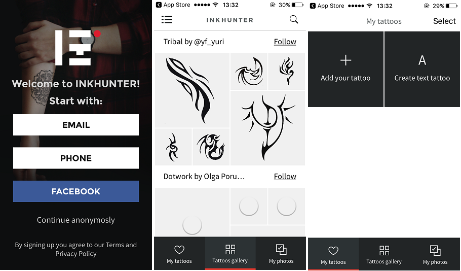 Xăm mình không đau với ứng dụng INK Hunter
