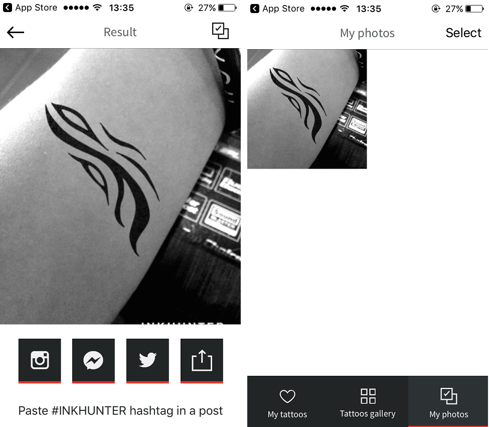 Xăm mình không đau với ứng dụng INK Hunter