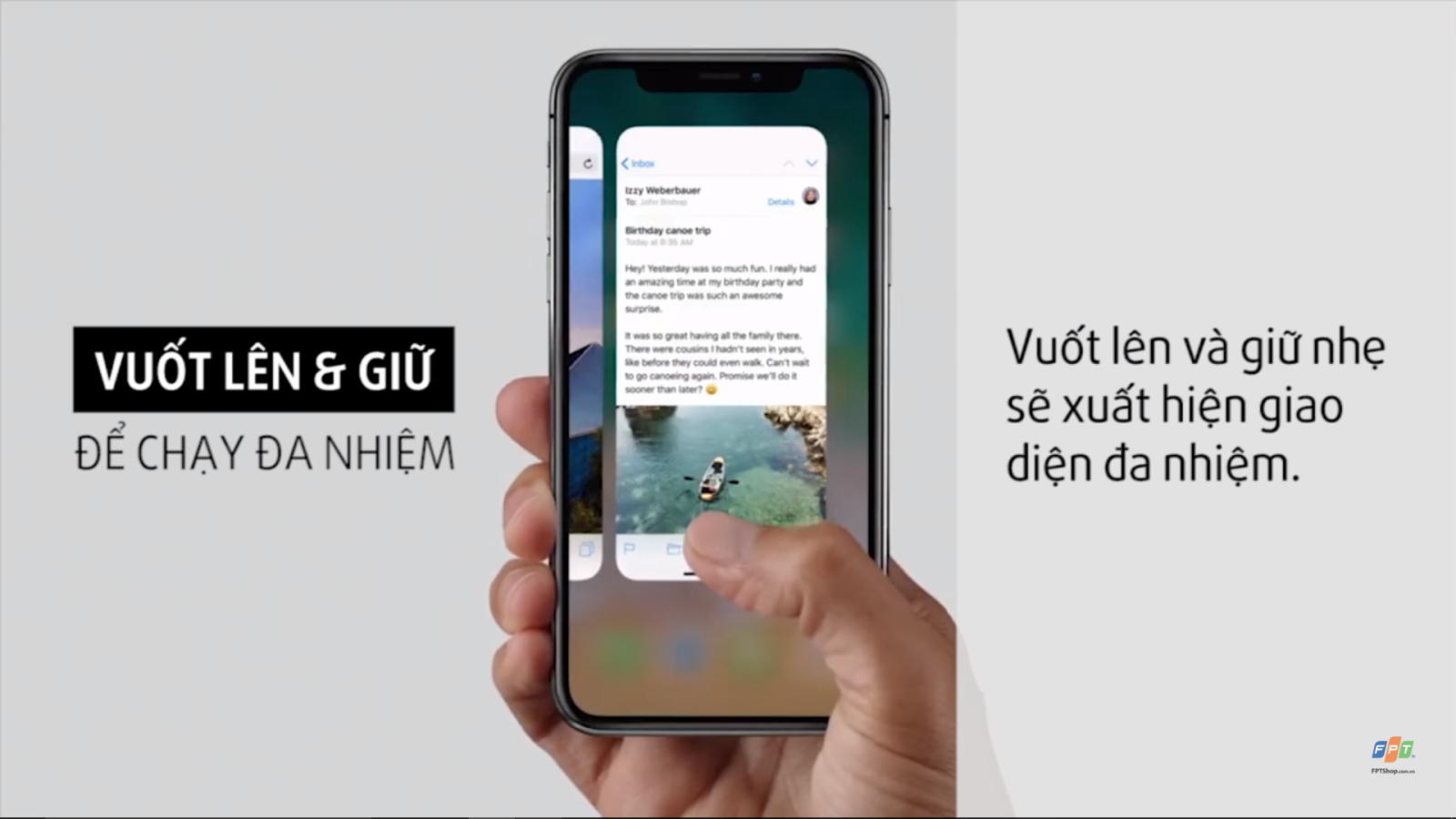 thao tác khi không có phím Home trên iPhone X là đây
