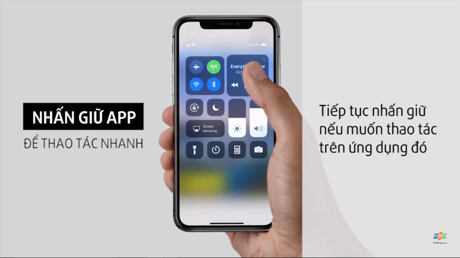 thao tác khi không có phím Home trên iPhone X là đây