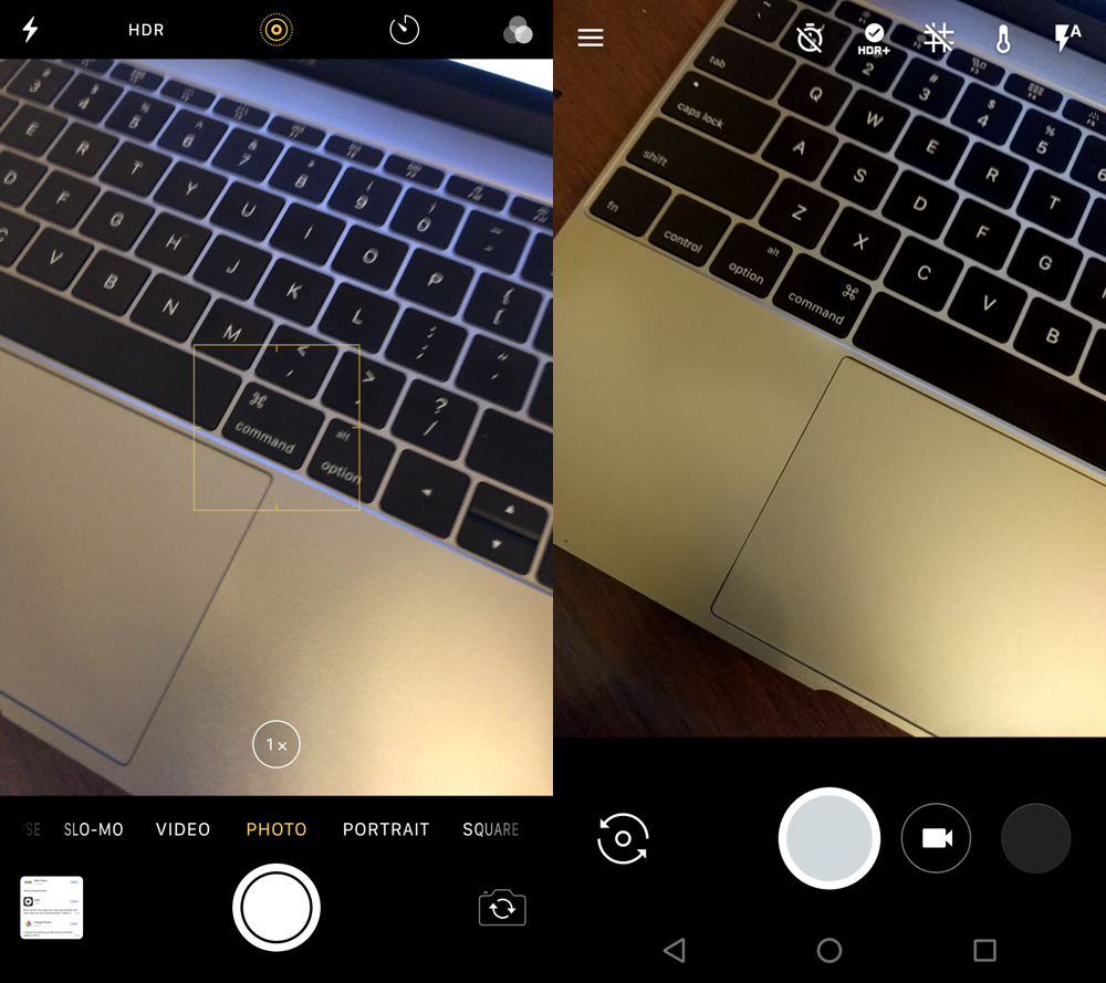 so sánh giao diện của iOS 11 và Android 8.0 Oreo