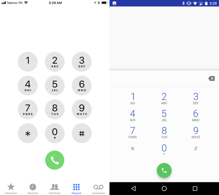 so sánh giao diện của iOS 11 và Android 8.0 Oreo