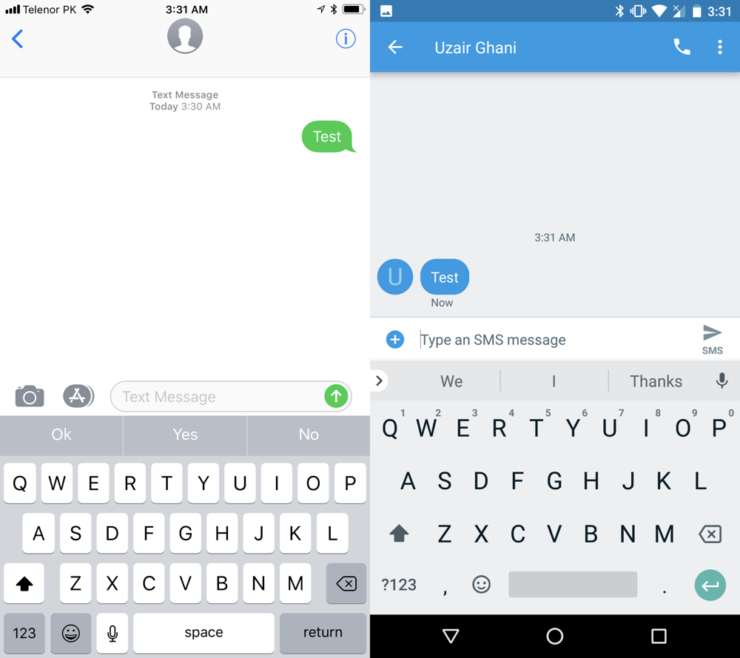 so sánh giao diện của iOS 11 và Android 8.0 Oreo