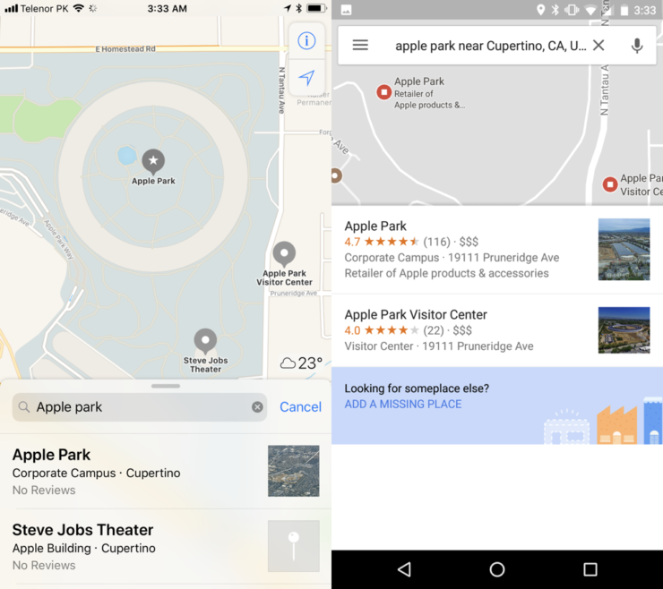 so sánh giao diện của iOS 11 và Android 8.0 Oreo