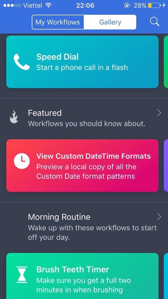 Workflow: Tự động hóa trên iOS chỉ với 1 phím tắt Workflow: Tự động hóa trên iOS chỉ với 1 phím tắt