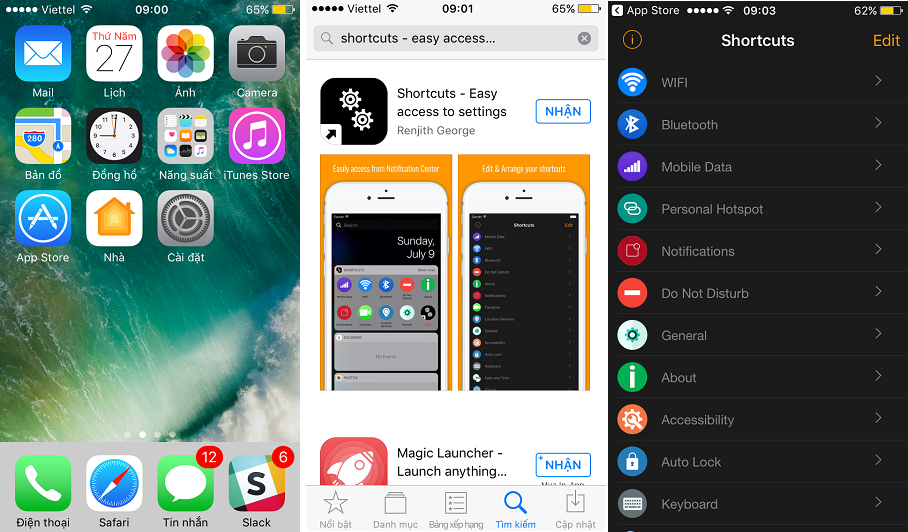 Cách để bật tắt nhanh 3G, 4G trên hệ điều hành iOS 10