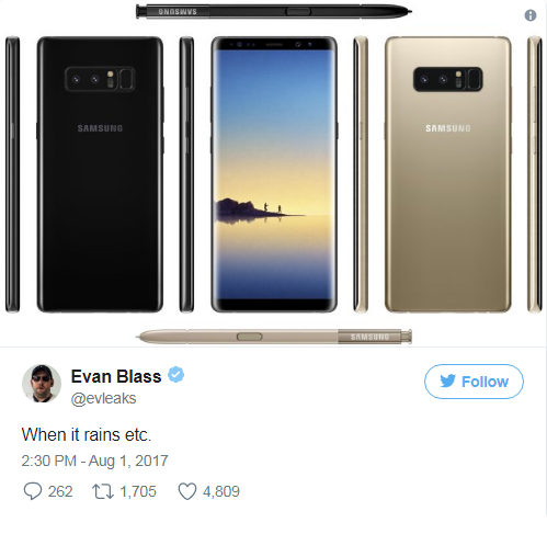 Tin mới nhất về Galaxy Note 8 và những điều cần biết