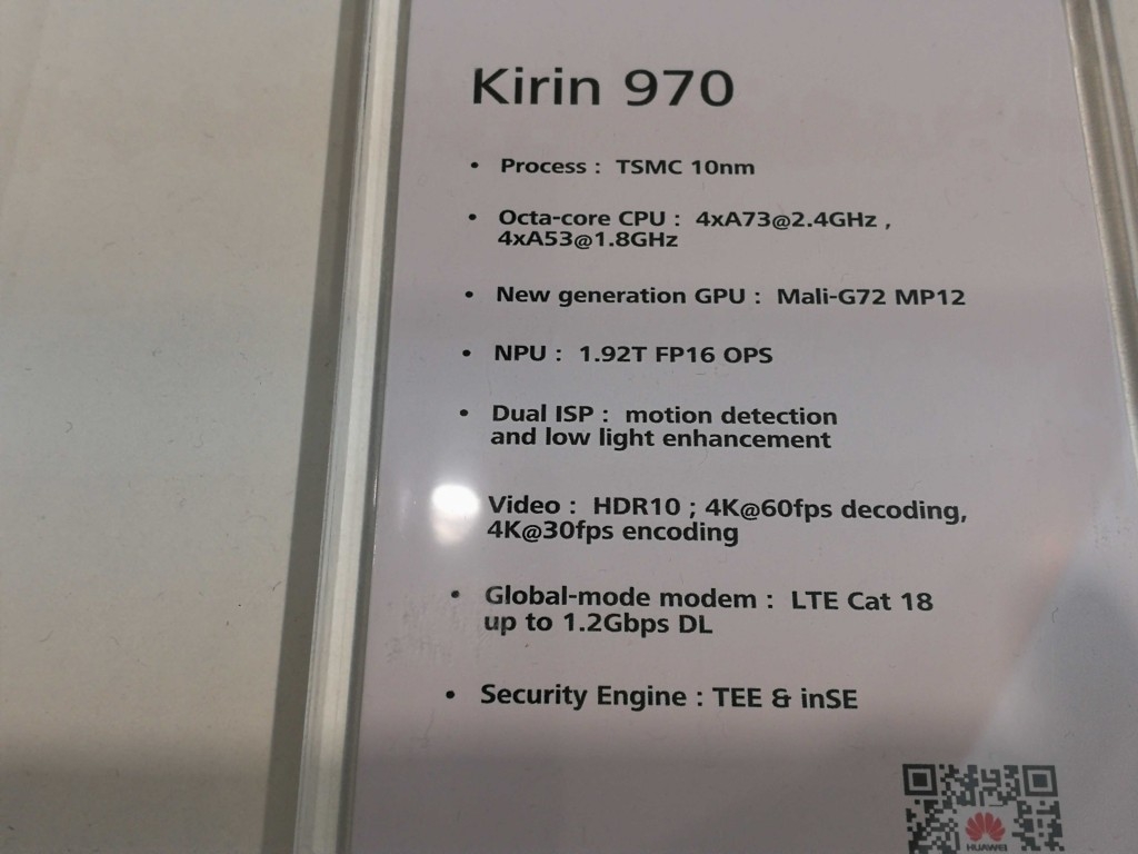 Chip Kirin 970 chính thức xuất hiện