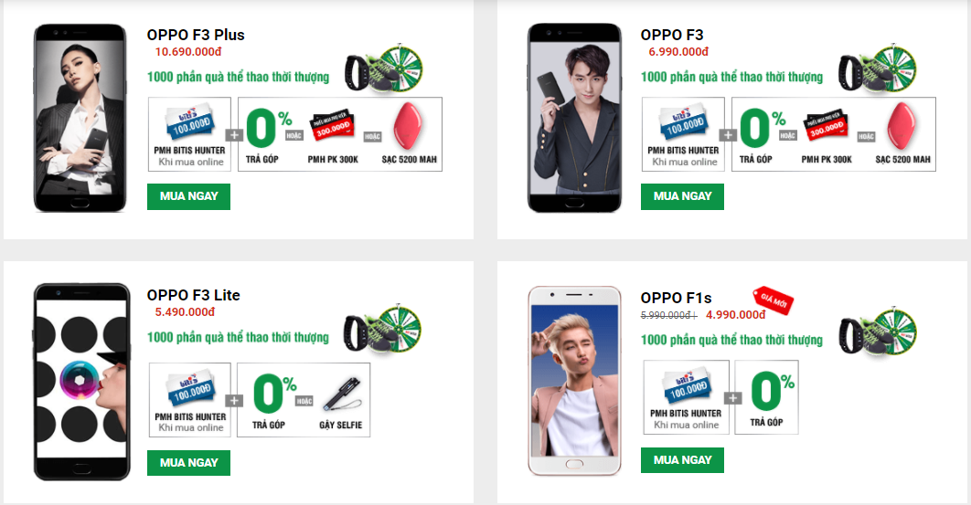 Smartphone Oppo cho trả góp 0%: Chờ gì nữa?