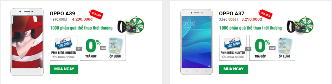 Smartphone Oppo cho trả góp 0%: Chờ gì nữa?