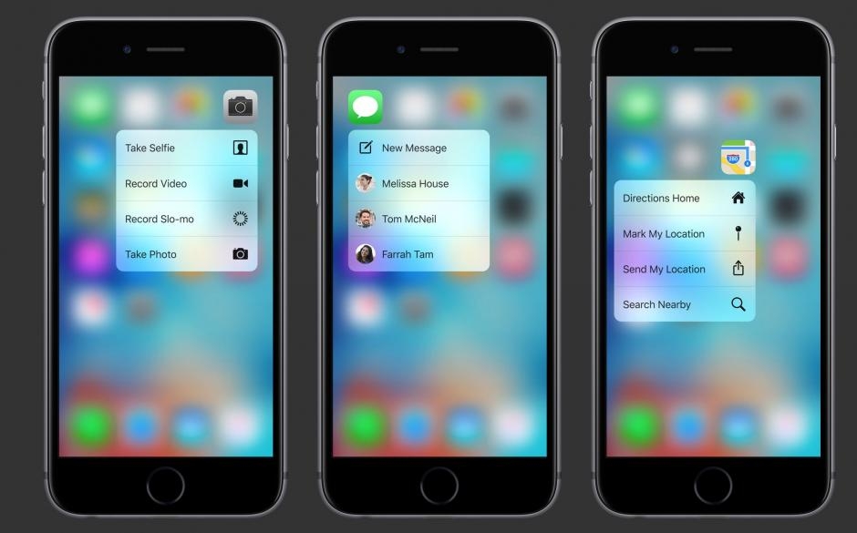 Cảm ứng lực 3D Touch là trợ thủ đắc lực của iPhone Cảm ứng lực 3D Touch là trợ thủ đắc lực của iPhone