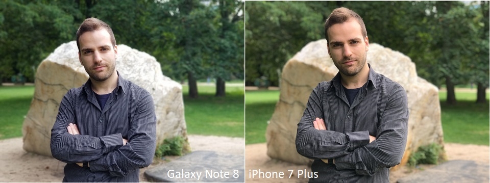 So sánh ảnh chụp của Note 8 và iPhone 7 Plus