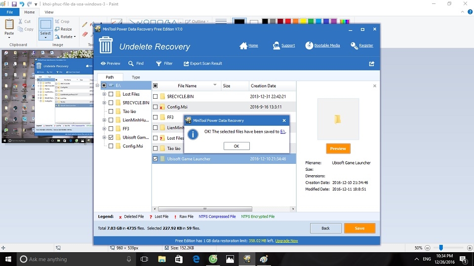 Khôi phục file đã xóa trên Windows Khôi phục file đã xóa trên Windows