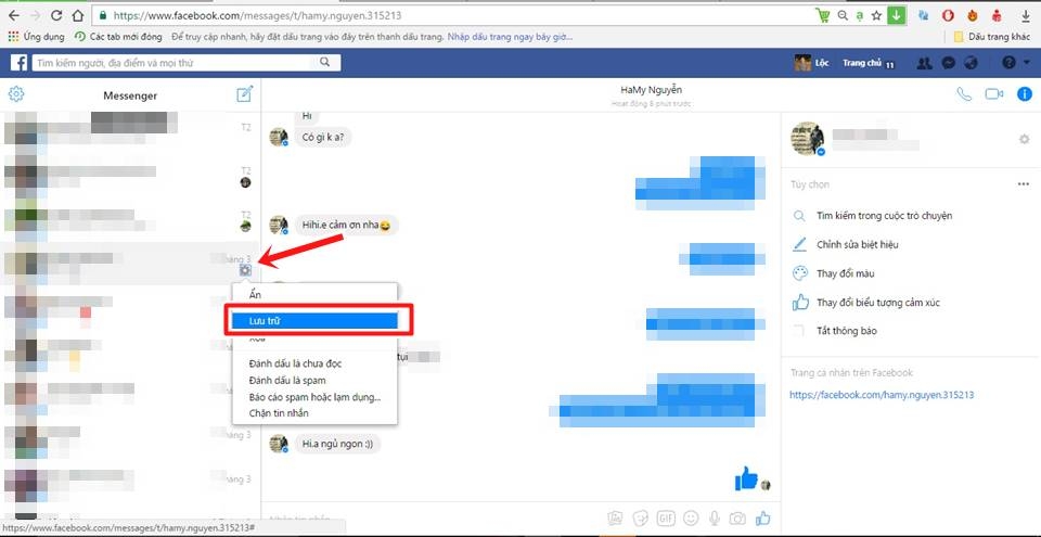 Hướng dẫn giấu những đoạn hội thoại quan trọng trên Messenger (Bước 2) Hướng dẫn giấu những đoạn hội thoại quan trọng trên Messenger (Bước 2)