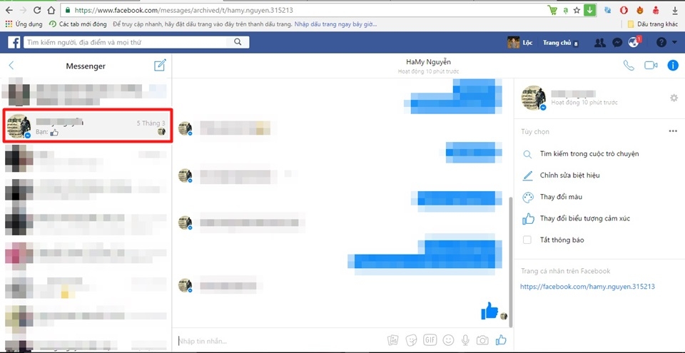 Hướng dẫn giấu những đoạn hội thoại quan trọng trên Messenger (Bước 4) Hướng dẫn giấu những đoạn hội thoại quan trọng trên Messenger (Bước 4)