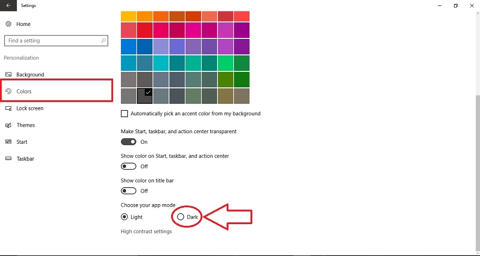 Hướng dẫn sử dụng chế độ Dark Mode trên hệ máy tính Windows (Bước 3) Hướng dẫn sử dụng chế độ Dark Mode trên hệ máy tính Windows (Bước 3)