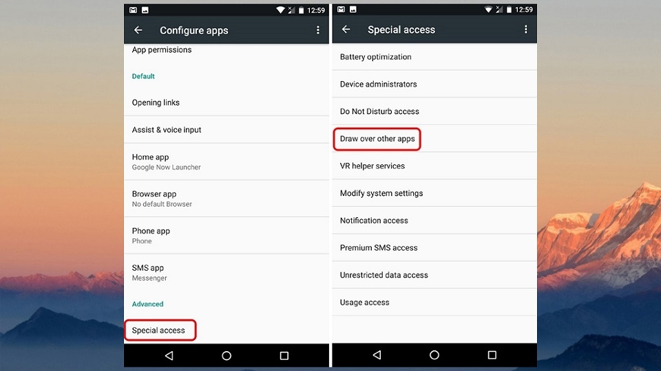 Tắt lớp phủ màn hình trên Android (Bước 2)