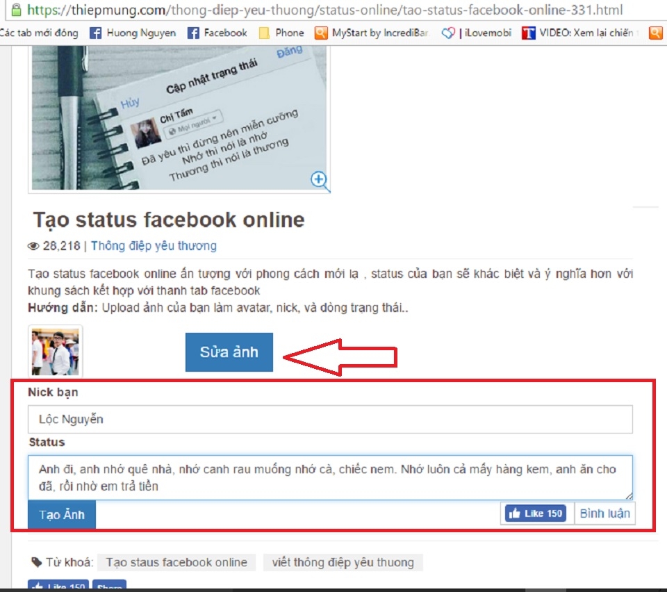 Cách tạo status lên sách vở đơn giản (Bước 1)