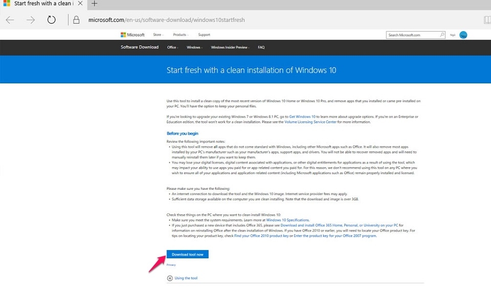 Làm sạch Windows 10 không cần cài lại Win (2)