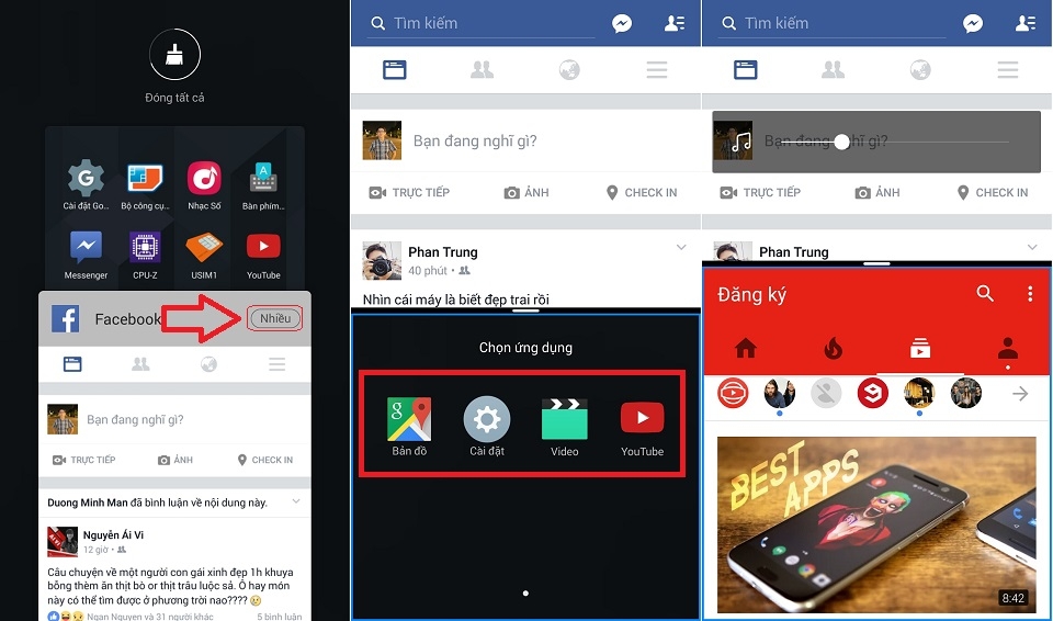 Đa nhiệm chia đôi màn hình Meizu M3 Note 2