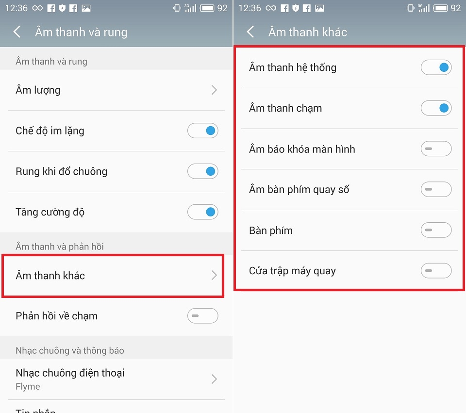 Tắt rung phím home trên các máy Meizu 2