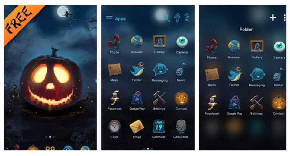 Bộ giao diện Halloween cho điện thoại Android 2