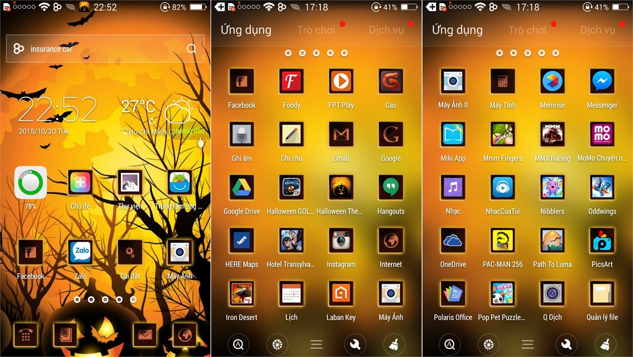 Bộ giao diện Halloween cho điện thoại Android 1