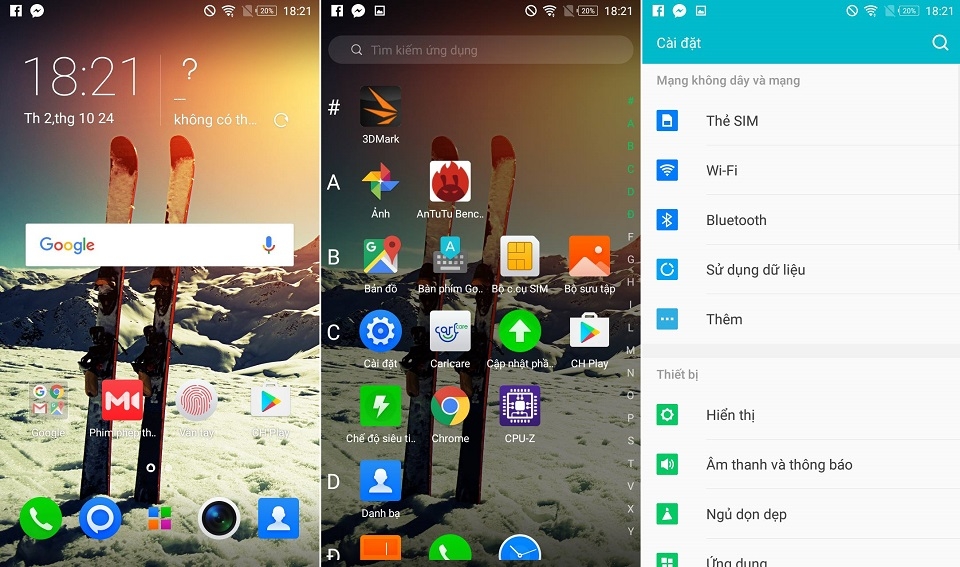 Đánh giá tổng quan smartphone giá rẻ Infinix Hot S giao diện