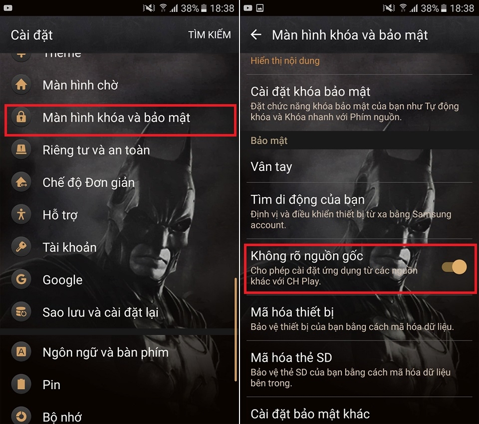 Cài đặt Game Launcher lên các máy Samsung Galaxy bước 1