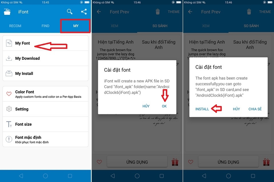 Đổi font chữ điện thoại OPPO F5 (Ảnh 4) Đổi font chữ điện thoại OPPO F5 (Ảnh 4)