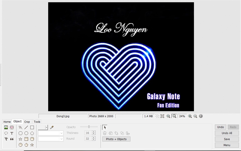 Thiết đặt biểu tượng “trái tim” trên màn hình Note FE