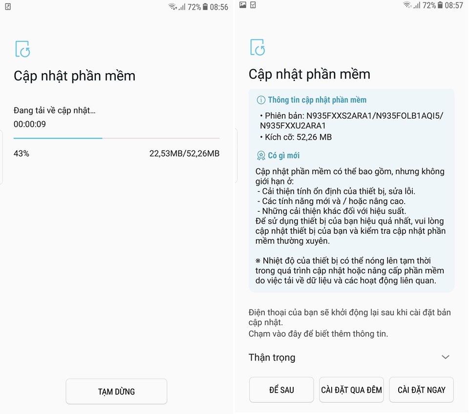 Galaxy Note FE nhận bản cập nhật cải thiện hiệu năng Galaxy Note FE nhận bản cập nhật cải thiện hiệu năng