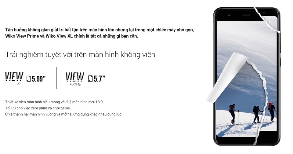 Vì sao nên lựa chọn Wiko View XL và WIko View Prime (Ảnh 3) Vì sao nên lựa chọn Wiko View XL và WIko View Prime (Ảnh 3)