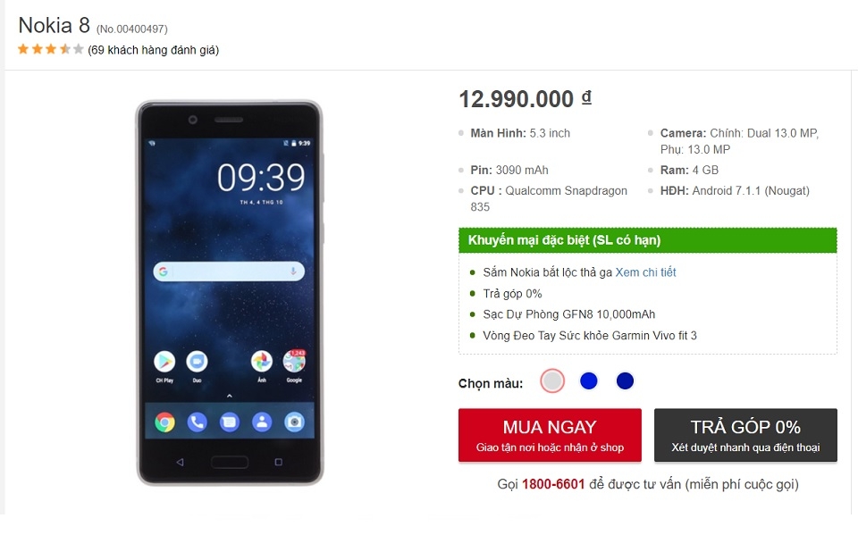 Nokia 8 (Ảnh 1)