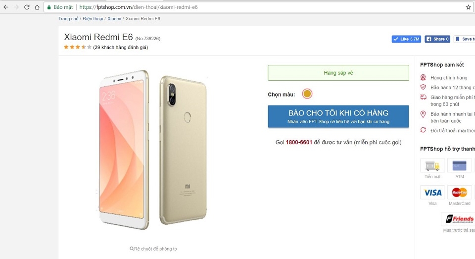 Xuất hiện Redmi E6, smartphone mới của Xiaomi