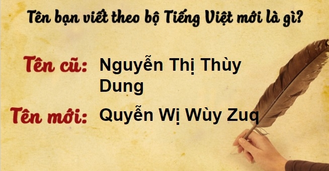 Tên của bạn theo tiếng Việt cải tiến (Ảnh 8) Tên của bạn theo tiếng Việt cải tiến (Ảnh 8)