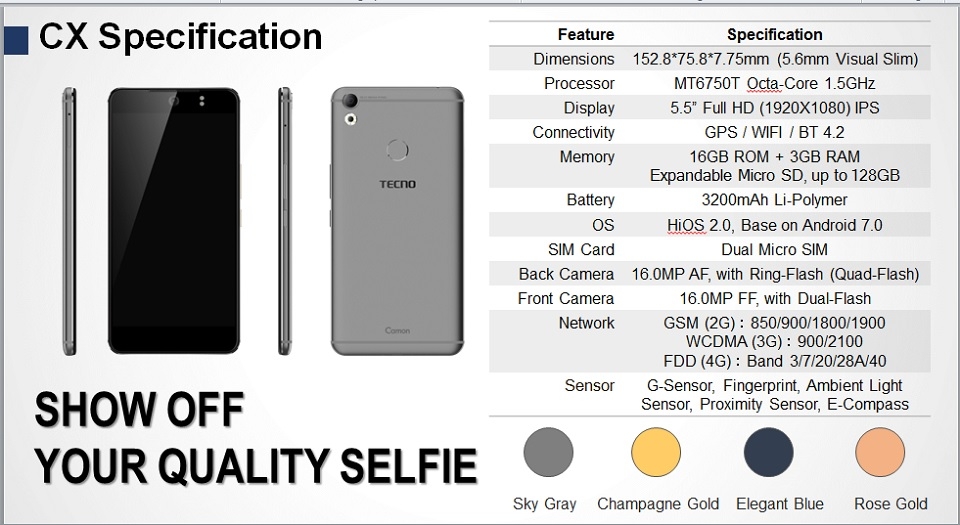 Trên tay Tecno Camon CX: Camera selfie thông số 16MP (Ảnh 5)